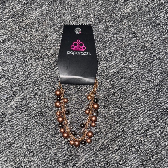 Paparazzi Brown and Black Layered Braclet with Metallic Shine - Picture 1 of 1